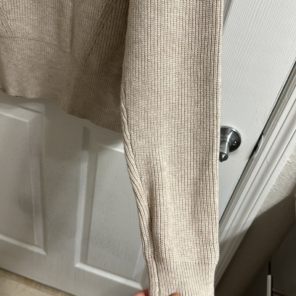 NWT White House Black Market Light Palomino Cropped Cardigan Size XL - Picture 3 of 9